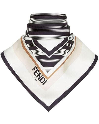 fendi fendi roma foulard|Fendi scarf with fur trim.